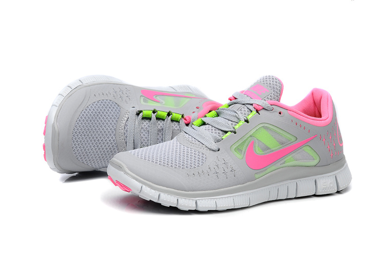 Hot Nike Free5.0 Women Shoes Gray/Hotpink